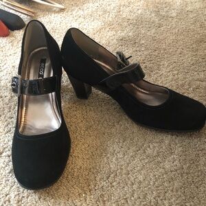 Ecco Elegant Black Buckle Shoes size 40